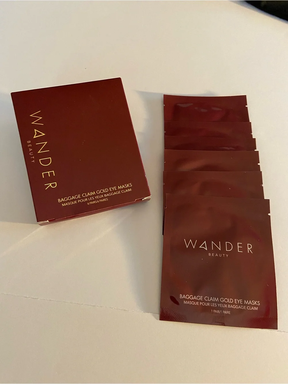 Wander Beauty Baggage Claim Gold Eye Masks - 6 Pairs